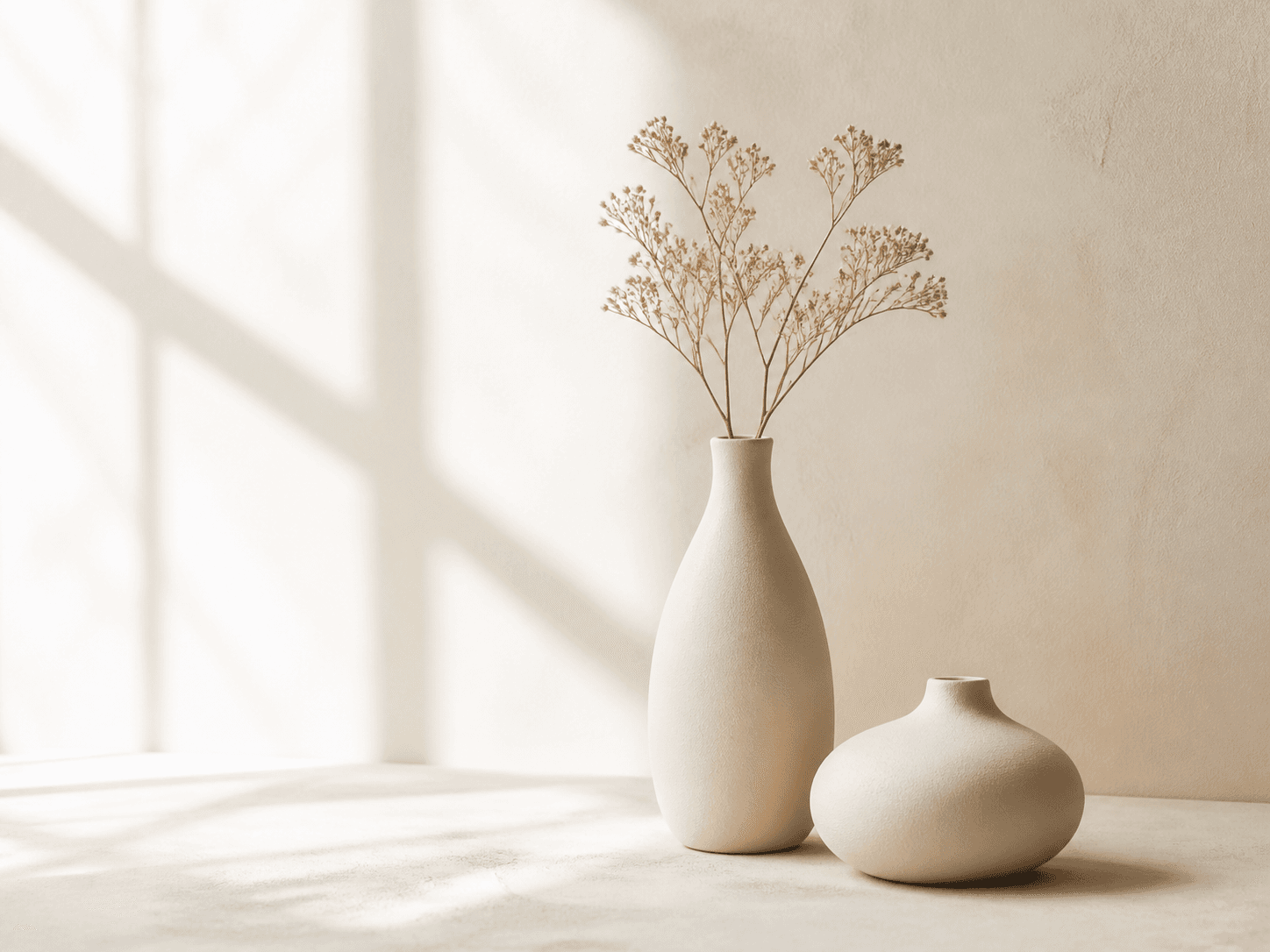 Neutral home decor arranged for a scheduled social campaign